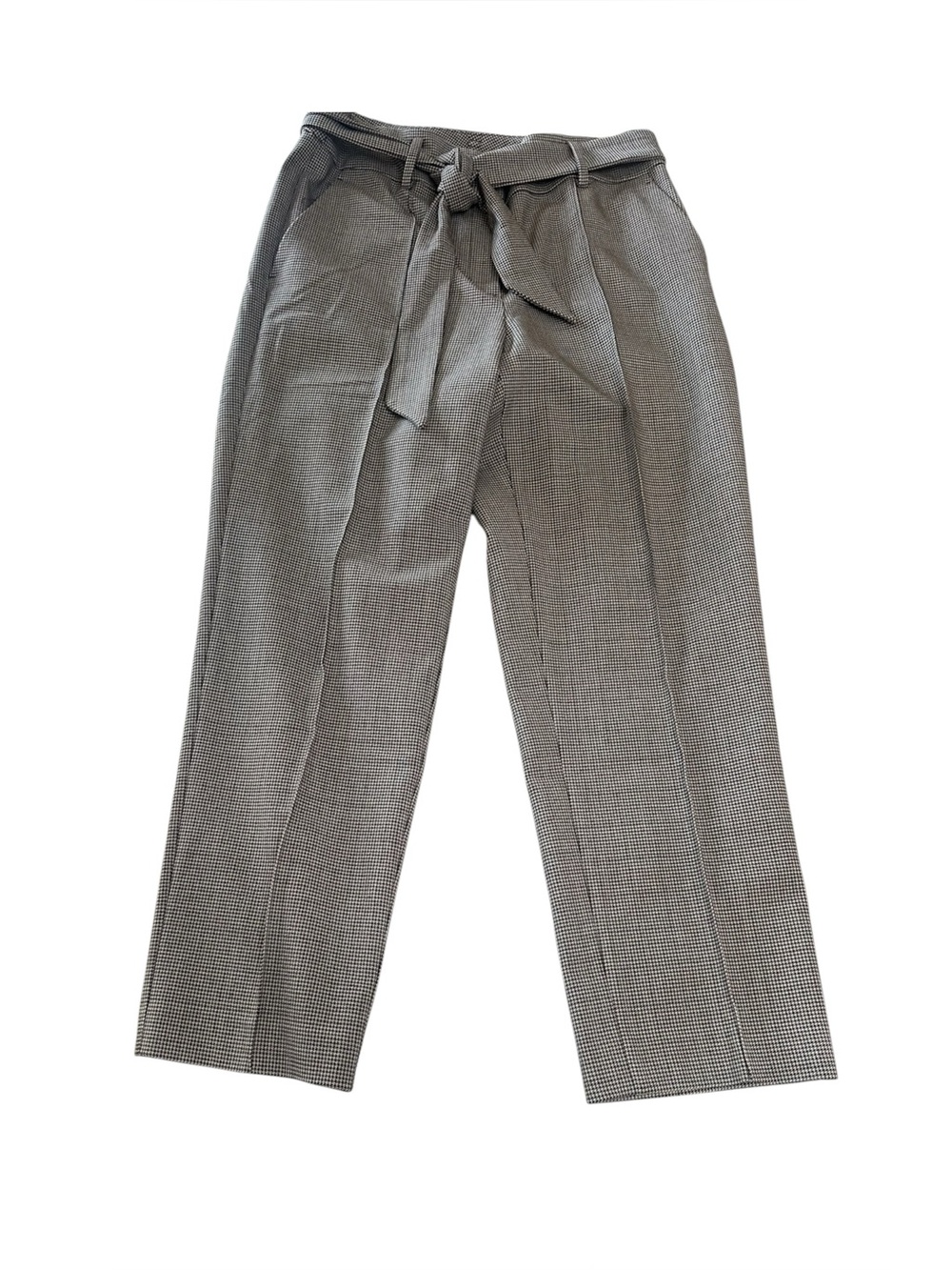 LOFT Micro-Check Tie-Waist Dress Pants